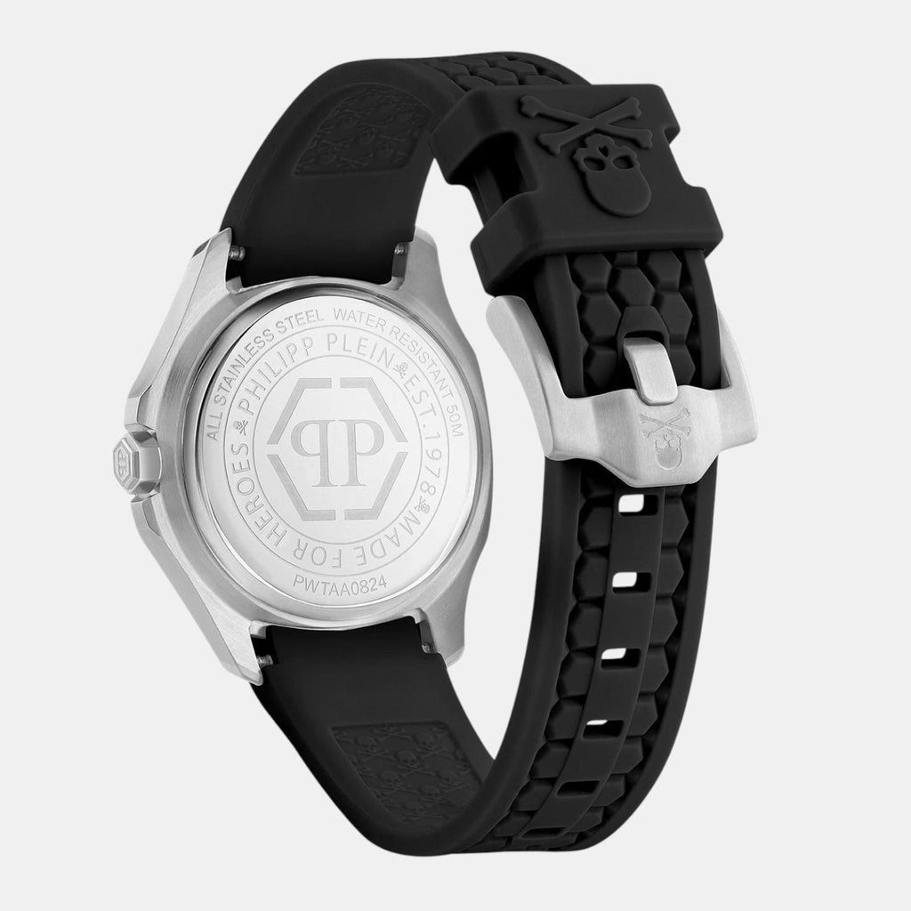 Women Quartz Black Dial Analog Silicone Watch PWTAA0824