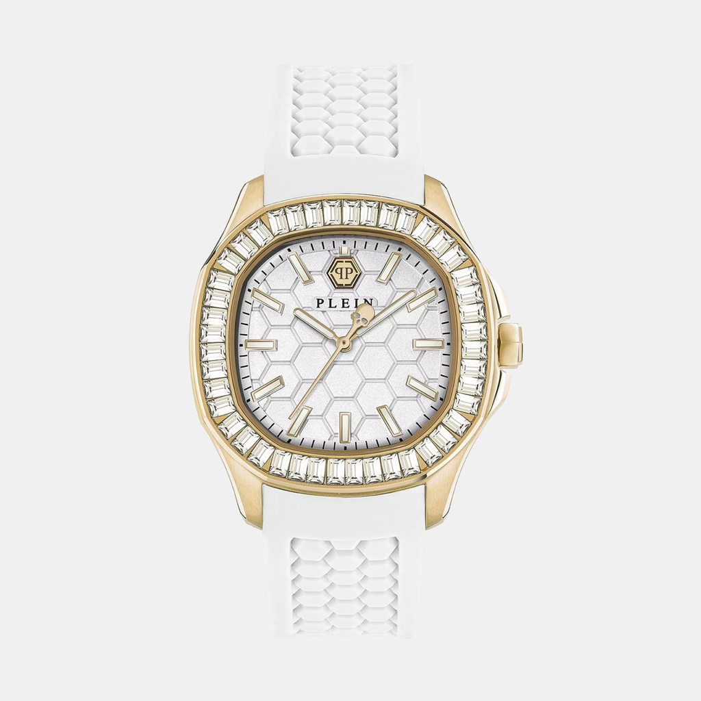 Women Quartz White Dial Analog Silicone Watch PWTAA0924