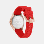 Women Quartz Silver White Dial Analog Silicone Watch PWTAA1024