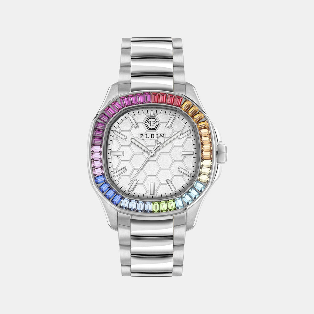 Women Quartz White Dial Analog Stainless Steel Watch PWTAA1124