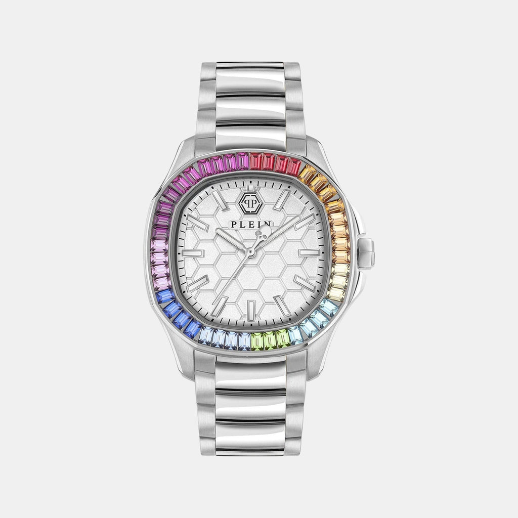 Women Quartz White Dial Analog Stainless Steel Watch PWTAA1124