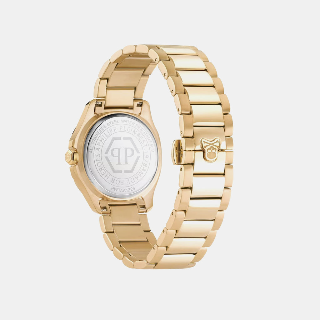 Women Quartz Black Dial Analog Stainless Steel Watch PWTAA1224