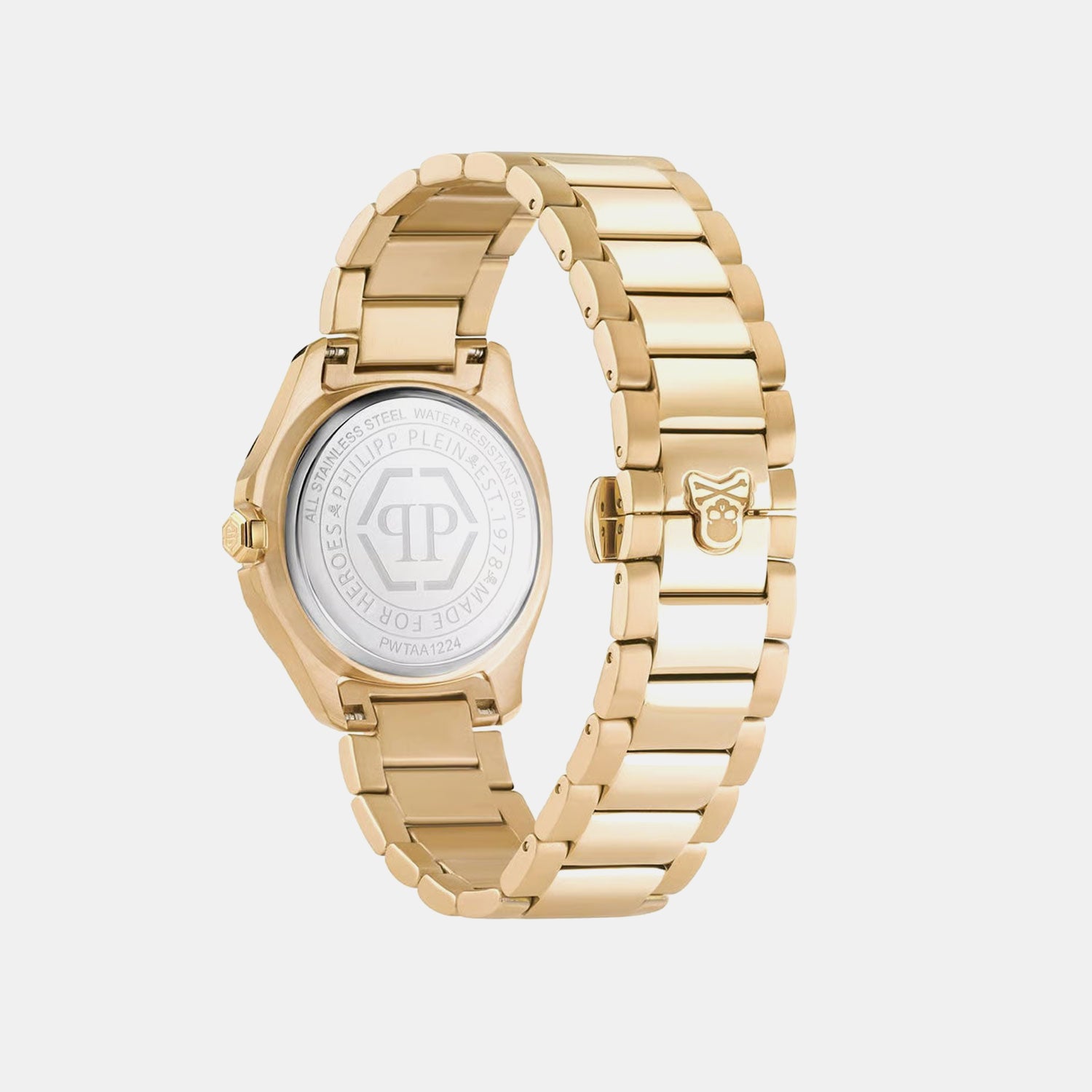 Women Quartz Black Dial Analog Stainless Steel Watch PWTAA1224