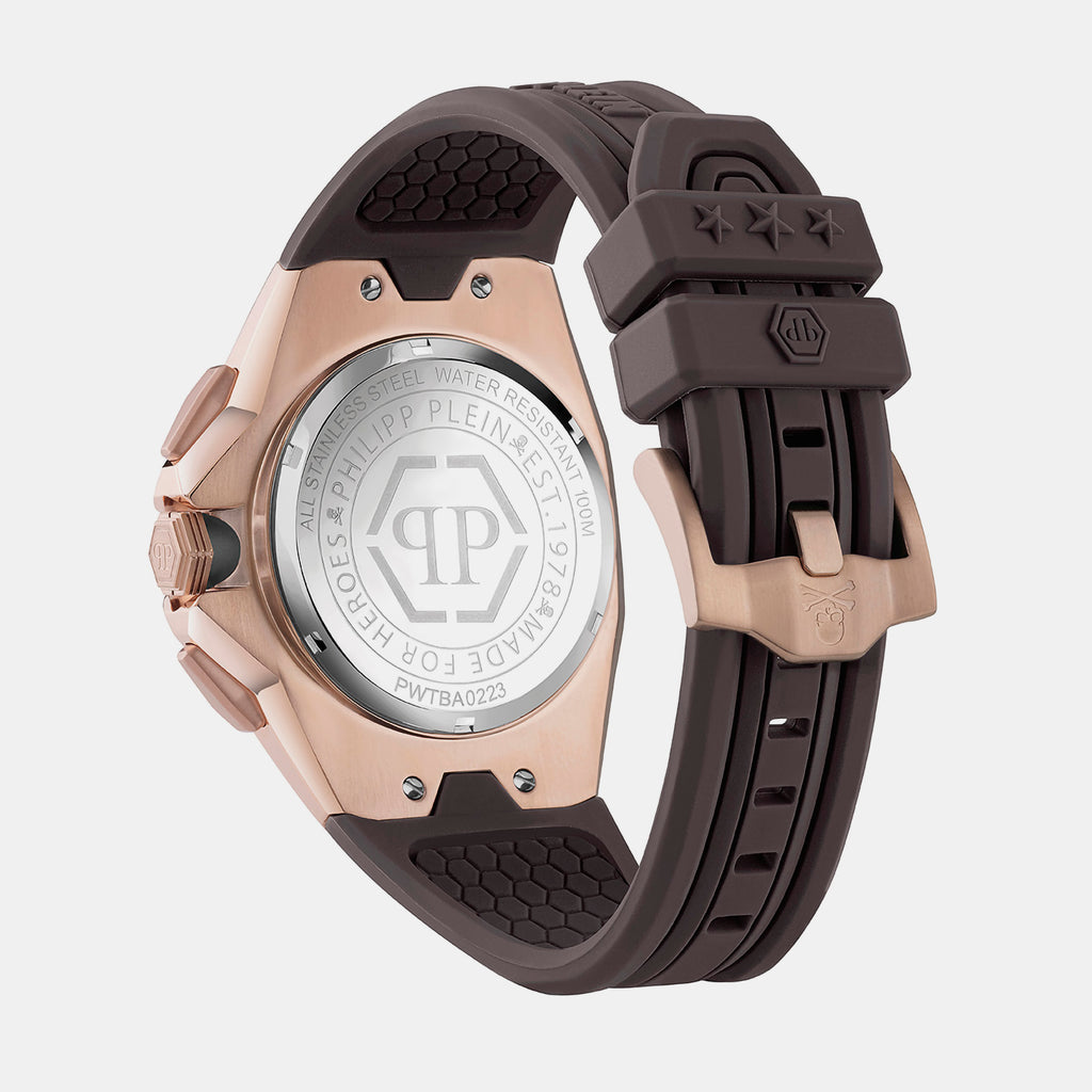 Philipp Plein Men Round Brown watch
