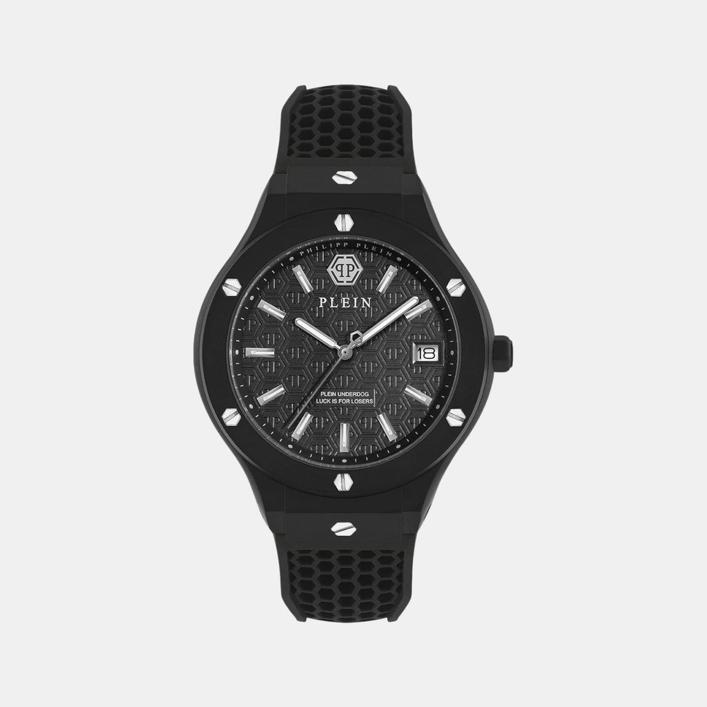 Men Quartz Black Dial Analog Silicone Watch PWUFA0325