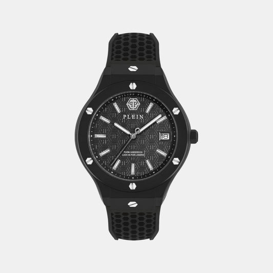 Men Quartz Black Dial Analog Silicone Watch PWUFA0325