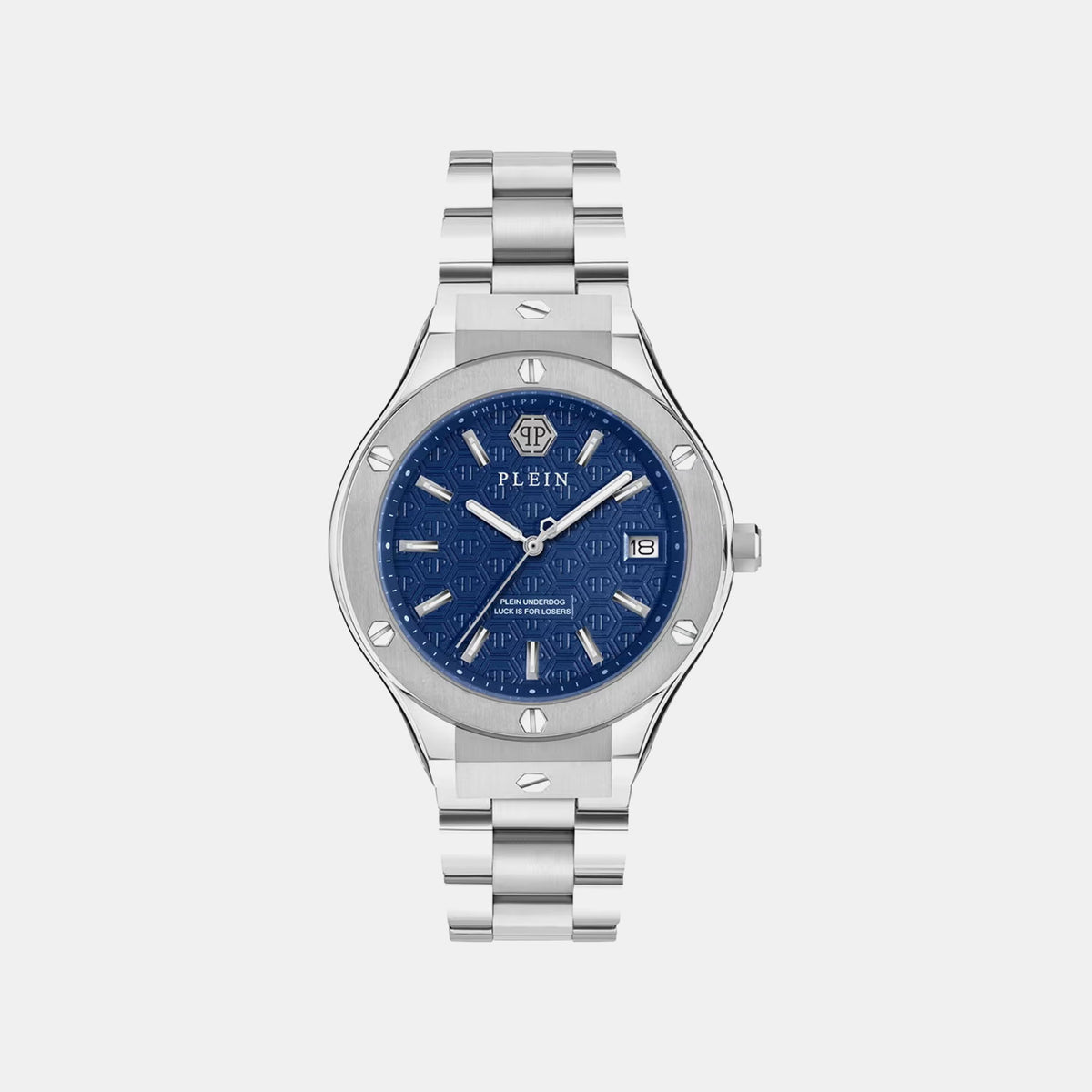Ufa-New Gent Line Men Quartz Blue Dial Analog Stainless Steel Watch PWUFA0425