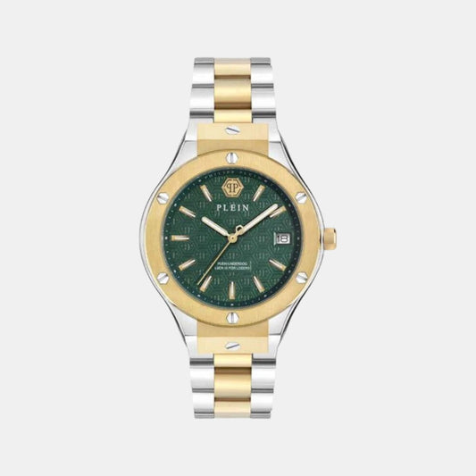 Men Quartz Green Dial Analog Stainless Steel Watch PWUFA0525