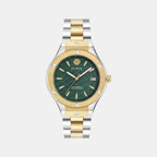Men Quartz Green Dial Analog Stainless Steel Watch PWUFA0525