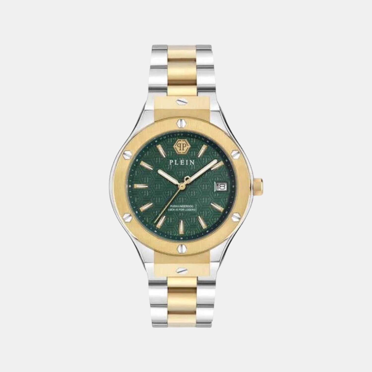 Men Quartz Green Dial Analog Stainless Steel Watch PWUFA0525