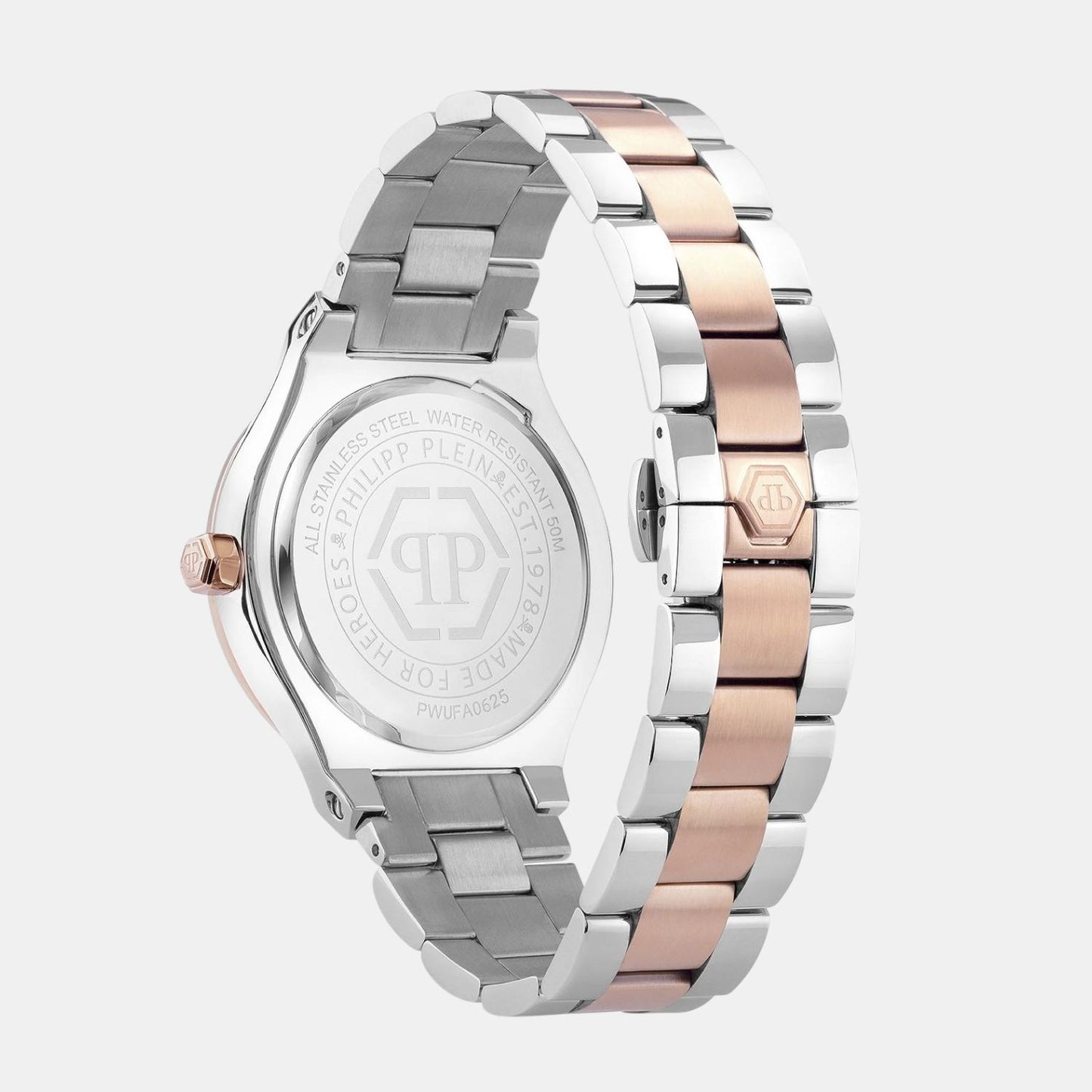 Men Quartz White Dial Analog Stainless Steel Watch PWUFA0625