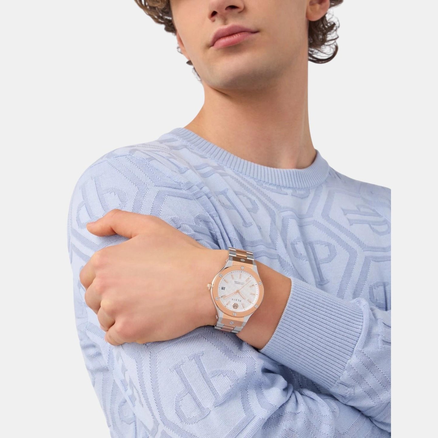 Men Quartz White Dial Analog Stainless Steel Watch PWUFA0625