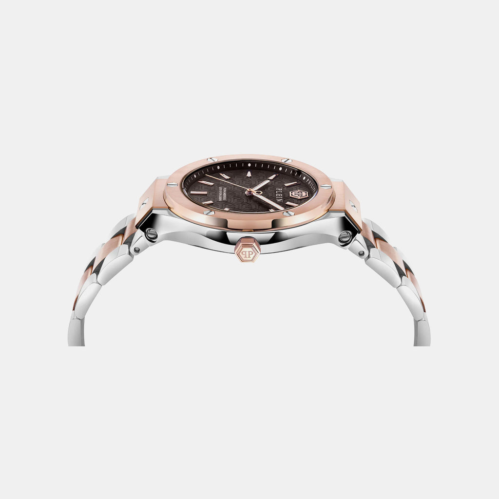 Men Quartz Brown Dial Analog Stainless Steel Watch PWUFA0725