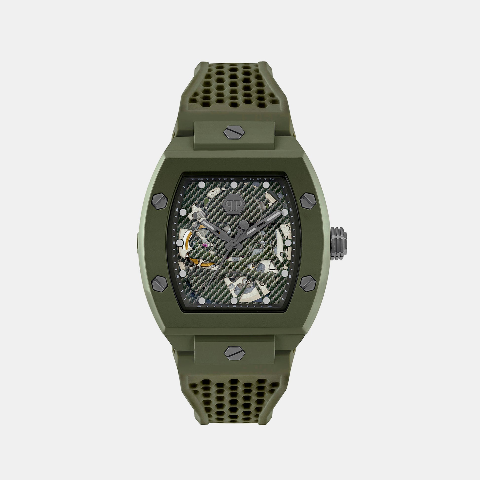 The Skeleton Ecoceramic Male Green Automatic Silicon Watch PWVBA0223