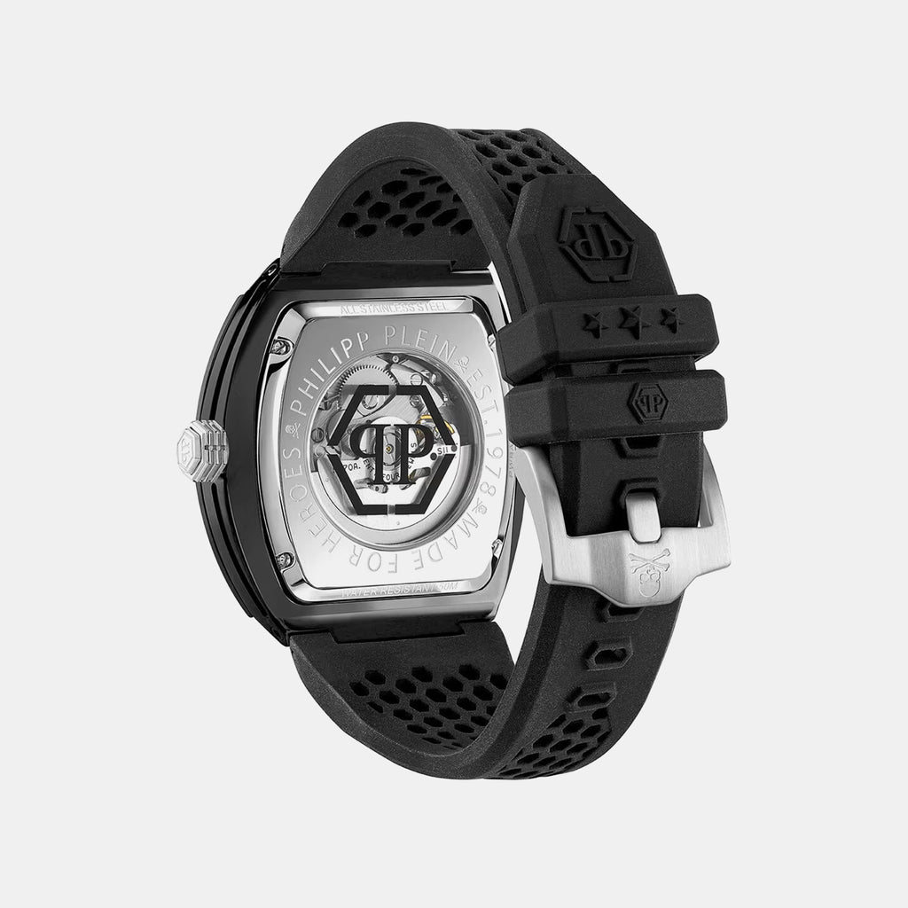 Men Quartz Black Dial Analog Silicone Watch PWVBA0423