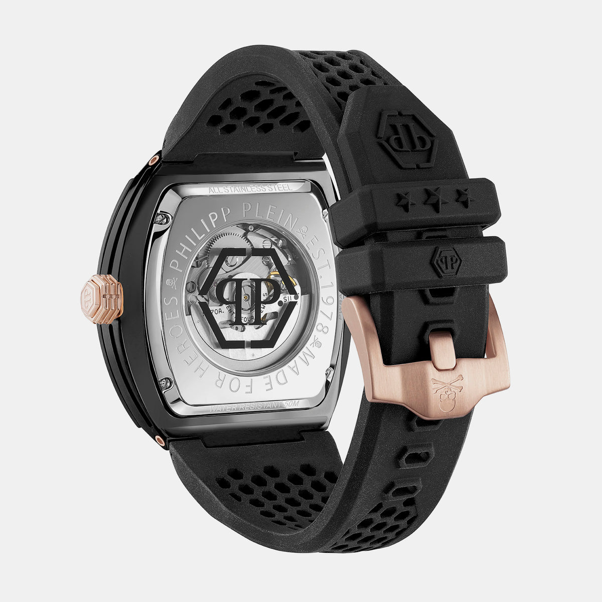 Philipp Plein Men Tonneau Black watch