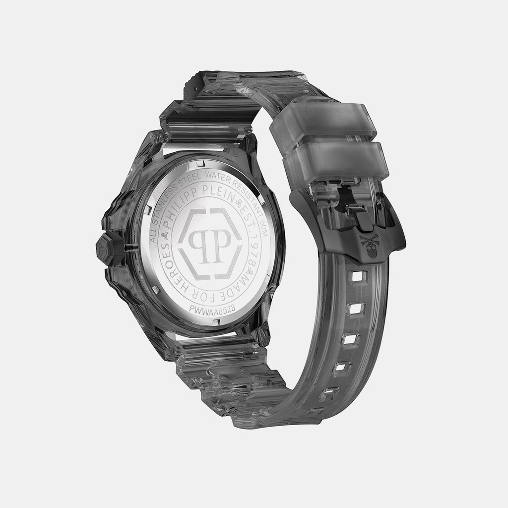 Men Quartz Black Dial Analog Plastic Watch PWWAA0523