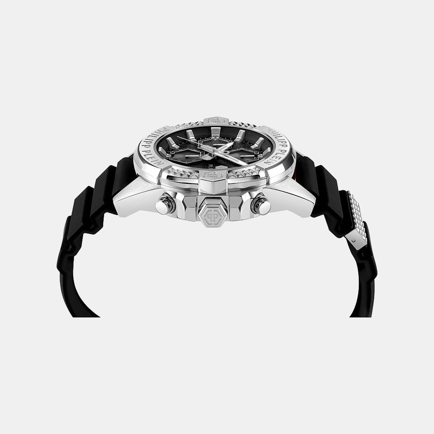 Men Quartz Black Dial Chronograph Silicone Watch PWWFA0125