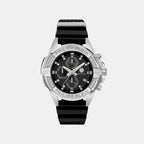 Men Quartz Black Dial Chronograph Silicone Watch PWWFA0125