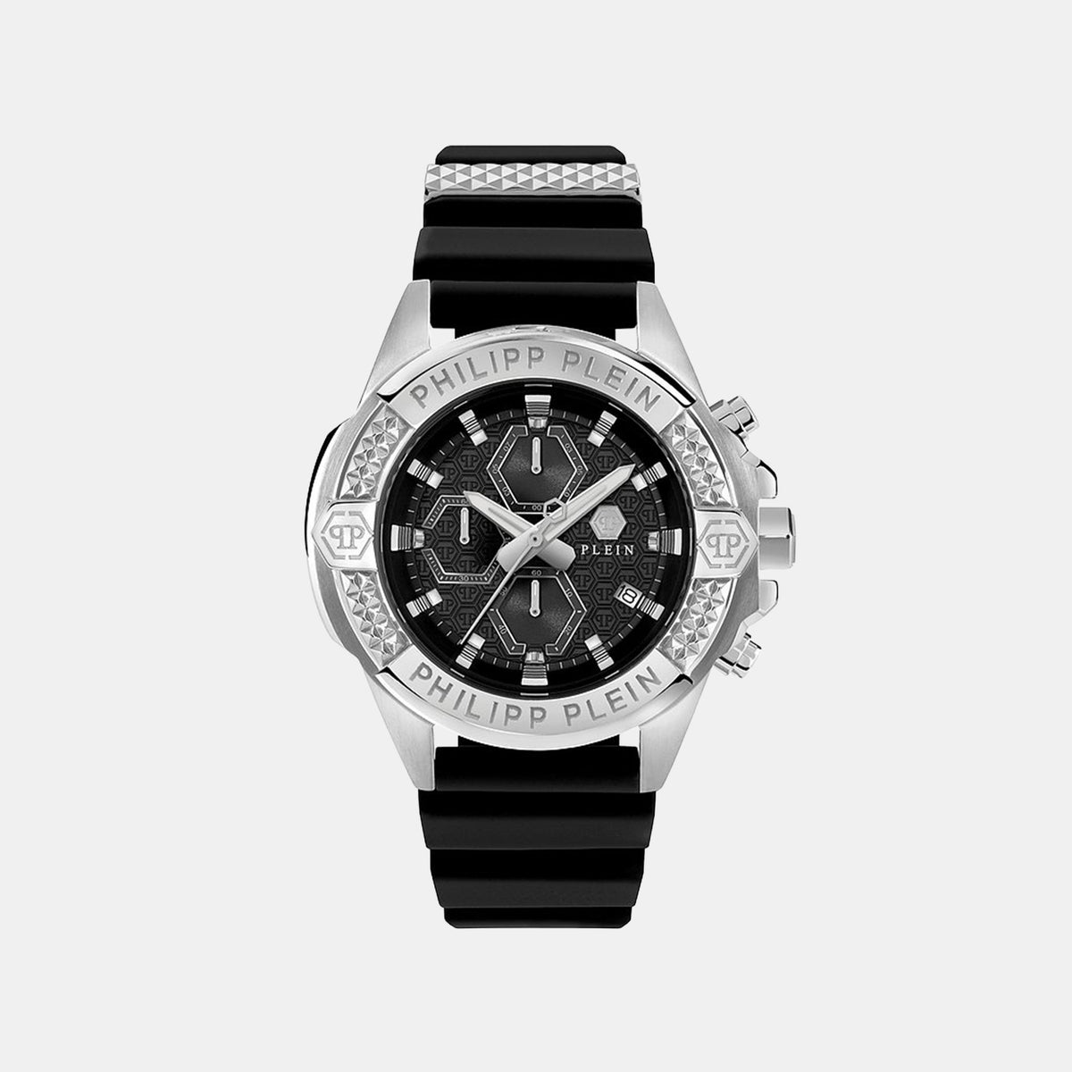 The $Kull Chrono Men Quartz Black Dial Chronograph Silicone Watch PWWFA0125