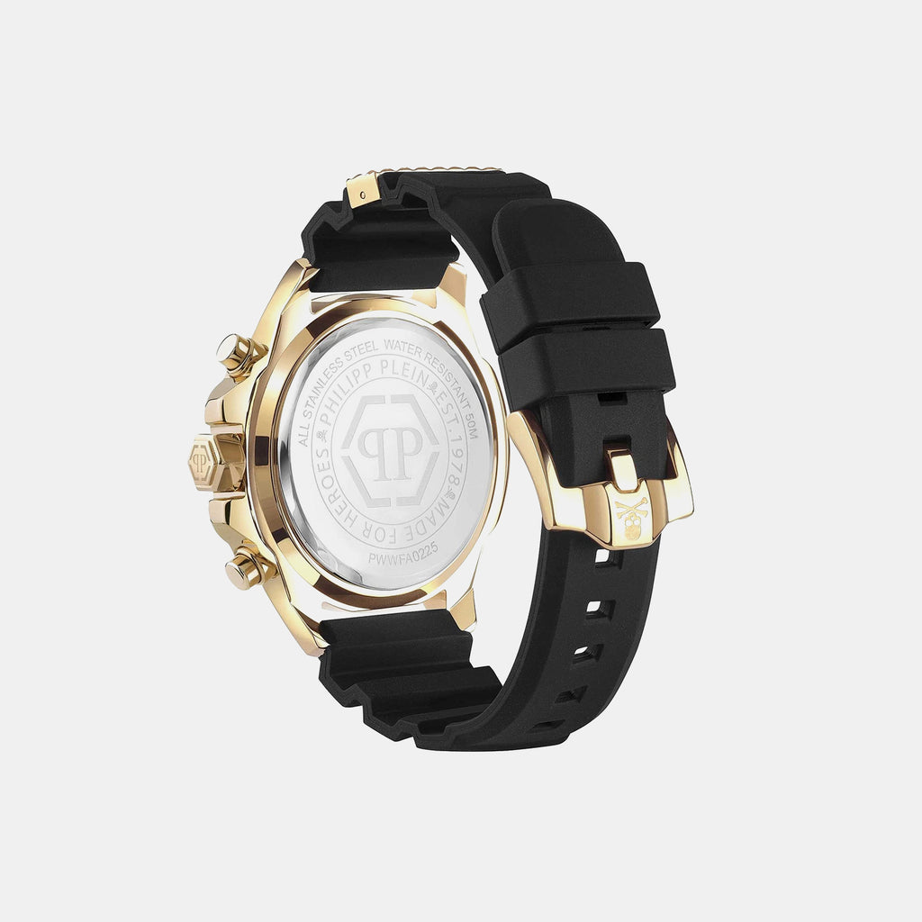The $Kull Chrono Men Quartz Black Dial Chronograph Silicone Watch PWWFA0225