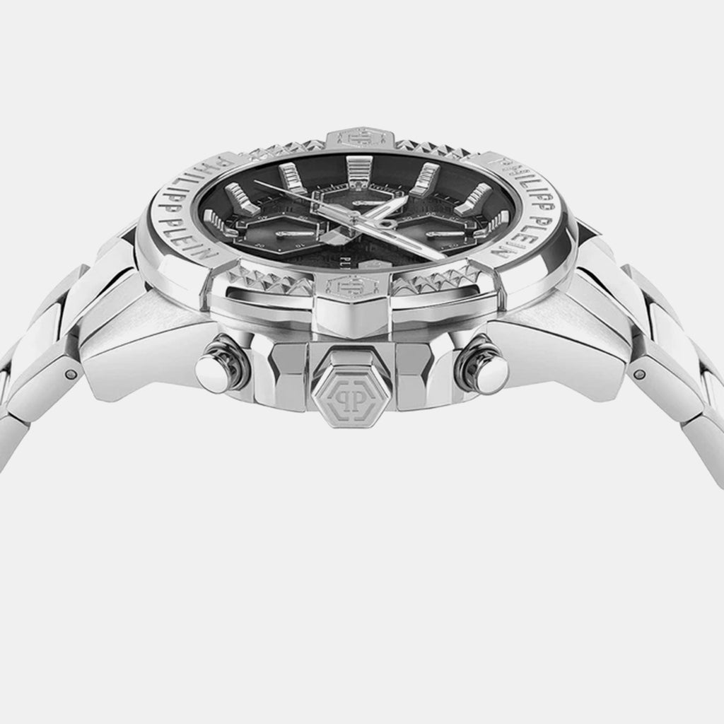 Men Quartz Black Dial Chronograph Stainless Steel Watch PWWFA0425