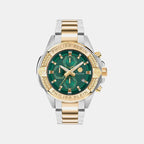 The $Kull Chrono Men Quartz Green Dial Chronograph Metal Watch PWWFA0525