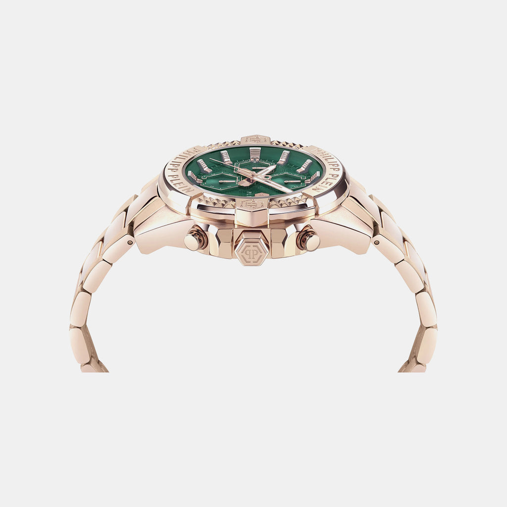 Men Quartz Green Dial Analog Metal Watch PWWFA0625