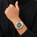 The $Kull Chrono Men Quartz Green Dial Chronograph Metal Watch PWWFA0625
