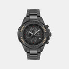 Men Quartz Black Dial Chronograph Stainless Steel Watch PWWFA0725
