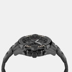 Men Quartz Black Dial Chronograph Stainless Steel Watch PWWFA0725