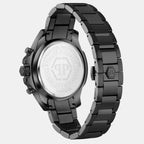 Men Quartz Black Dial Chronograph Stainless Steel Watch PWWFA0725