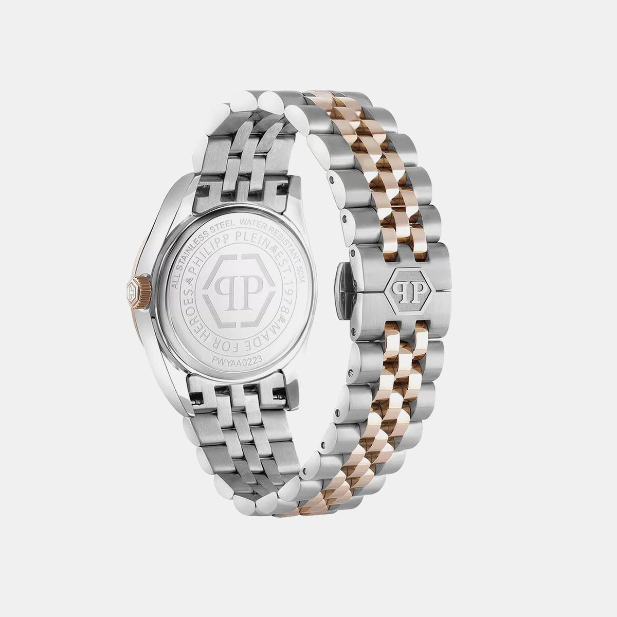Yaa-Date Superlative Women Quartz White Dial Analog Stainless Steel Watch PWYAA0223