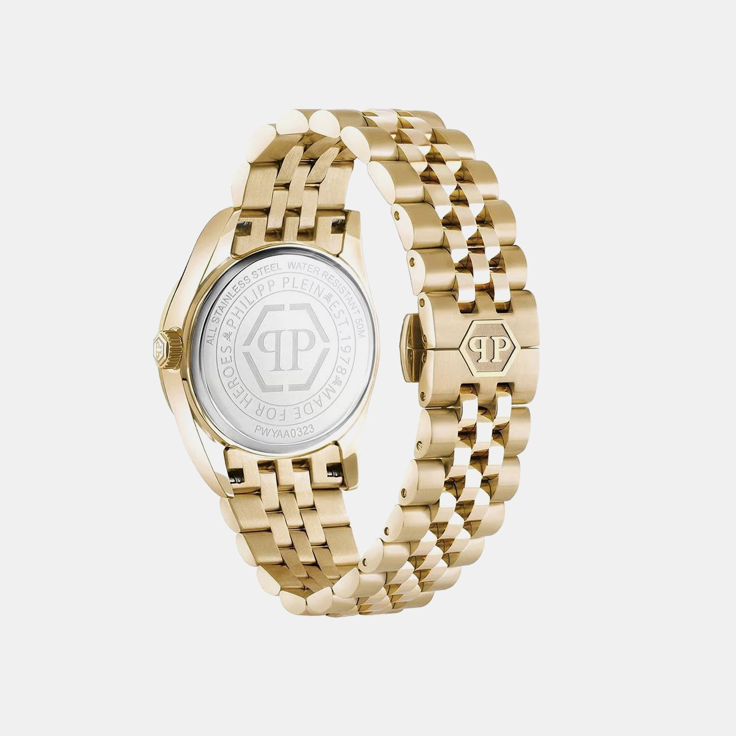 Women Quartz Grey Dial Analog Stainless Steel Watch PWYAA0323