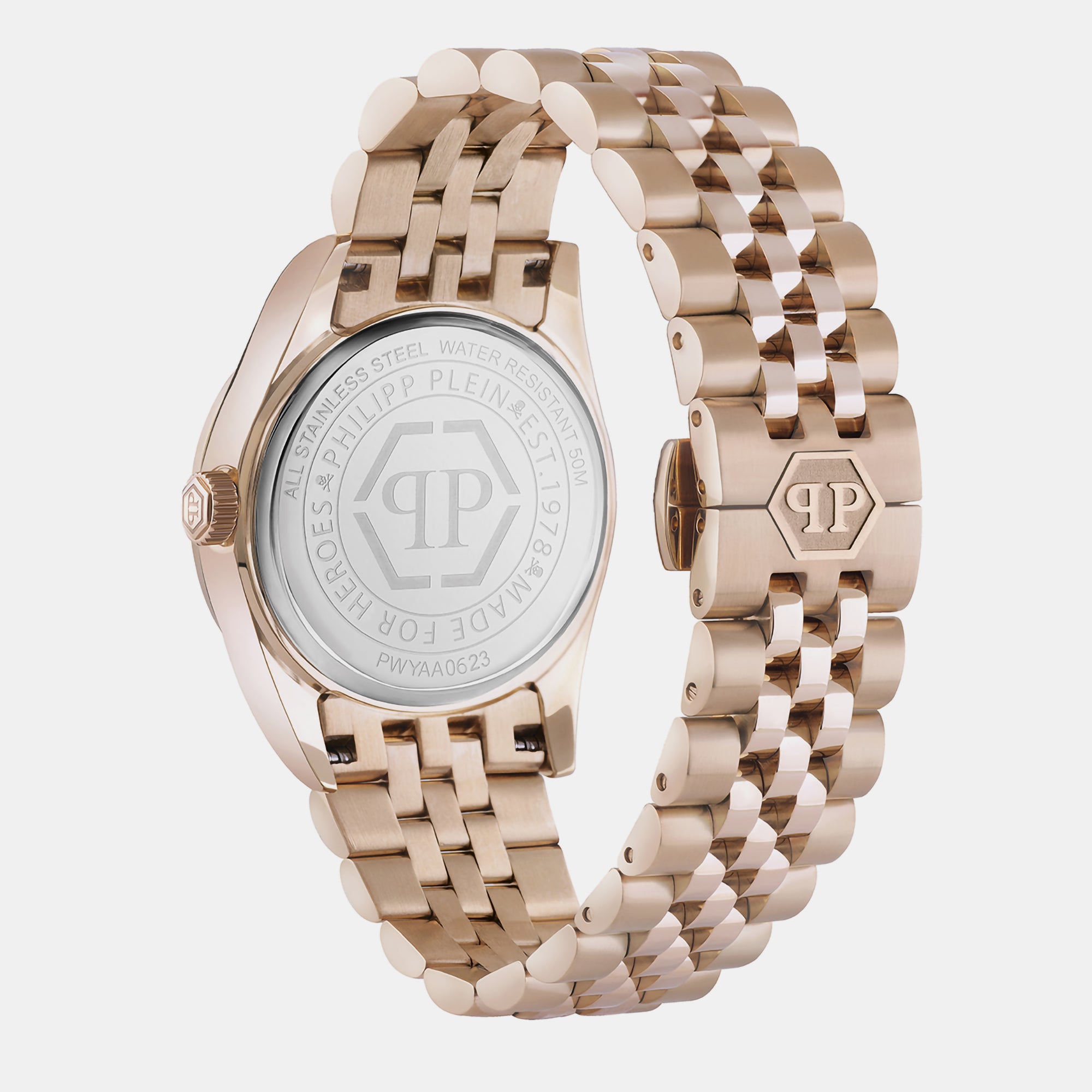 Philipp Plein Women Round Gold watch