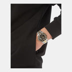 Men Quartz Black Dial Analog Stainless Steel Watch PWYBA0323