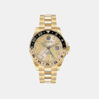 Men Quartz Gold Dial Analog Stainless Steel Watch PWYBA0423