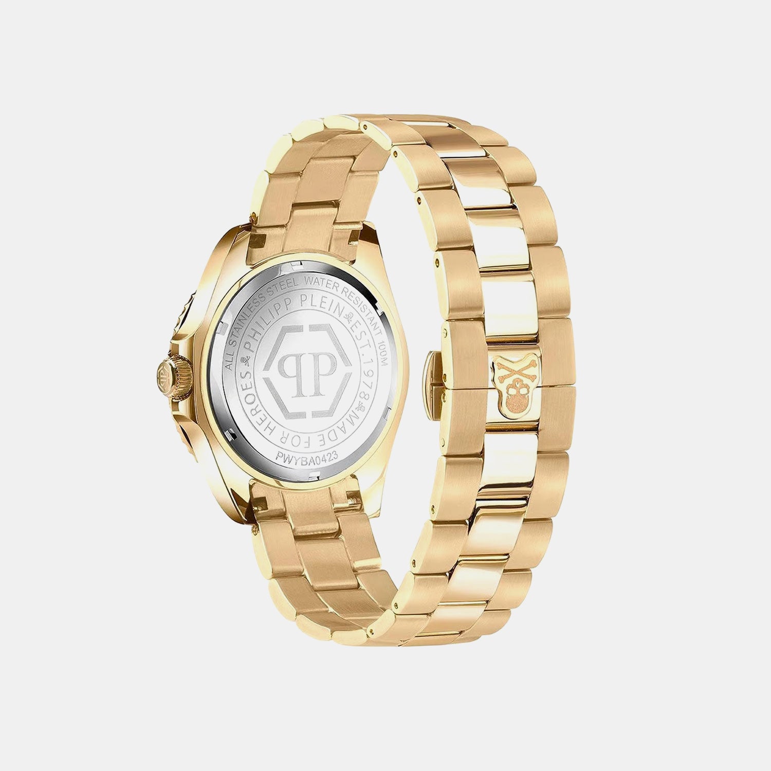 Men Quartz Gold Dial Analog Stainless Steel Watch PWYBA0423