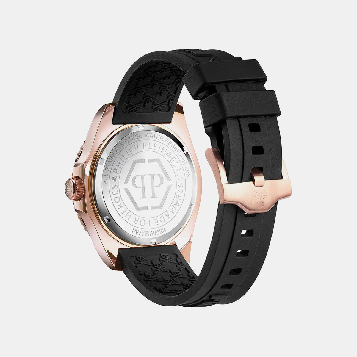 Yba-Gmt-I Challenger Men Quartz Black Dial Analog Silicone Watch PWYBA0523