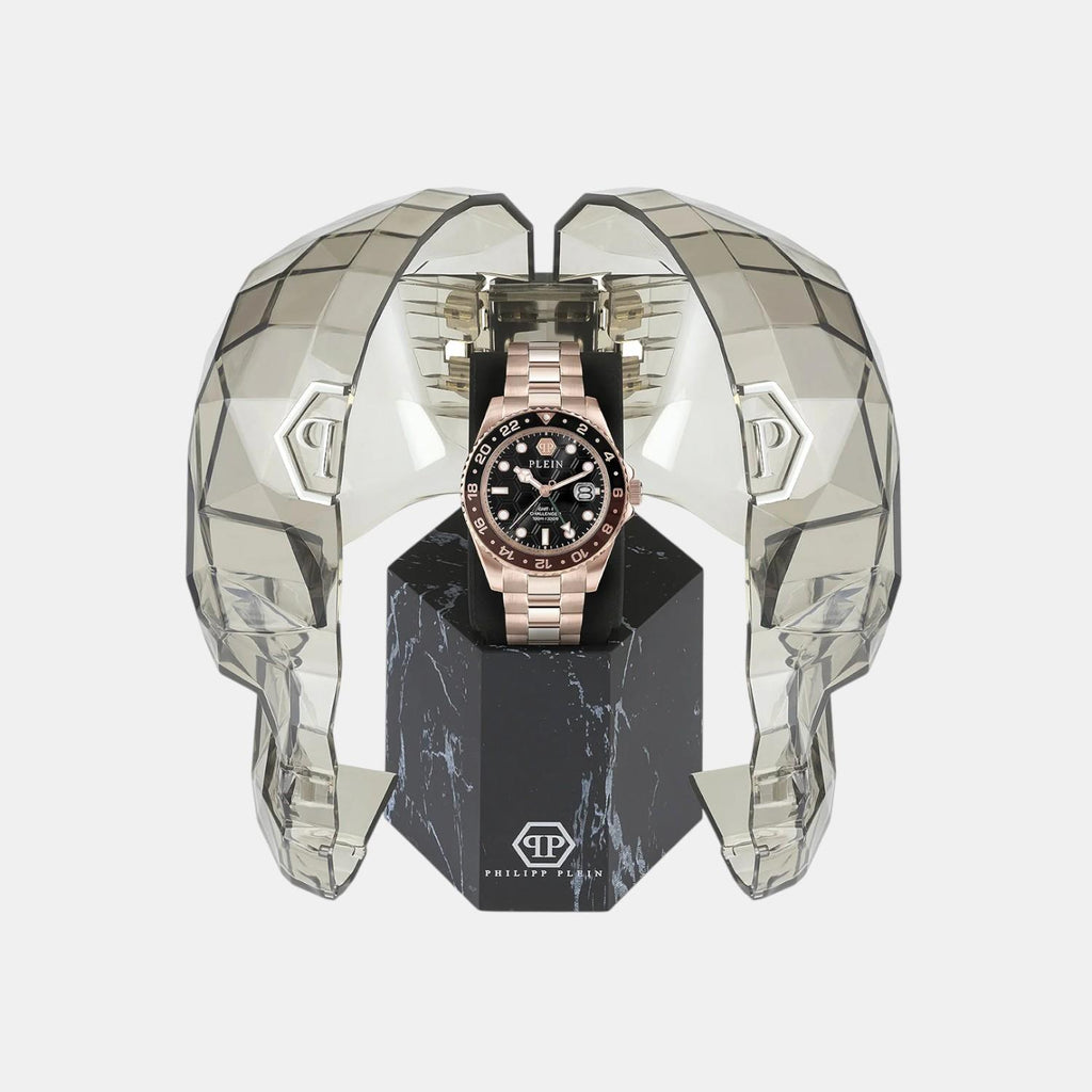 Men Quartz Black Dial Analog Stainless Steel Watch PWYBA0723