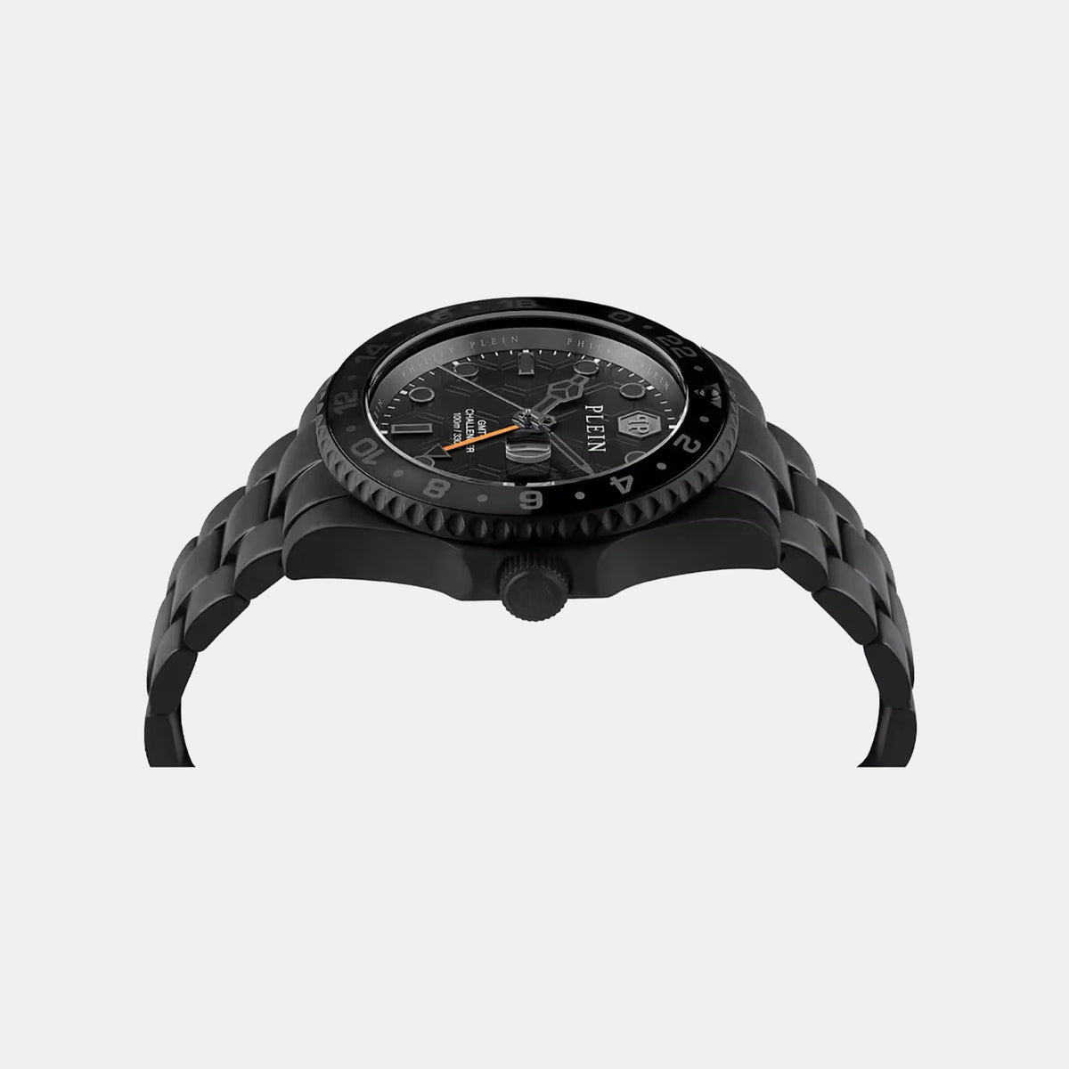 Yba-Gmt-I Challenger Men Quartz Black Dial Analog Stainless Steel Watch PWYBA0923