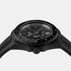 GMT-I Challenger Men Quartz Black Dial Analog Silicone Watch PWYBA1023