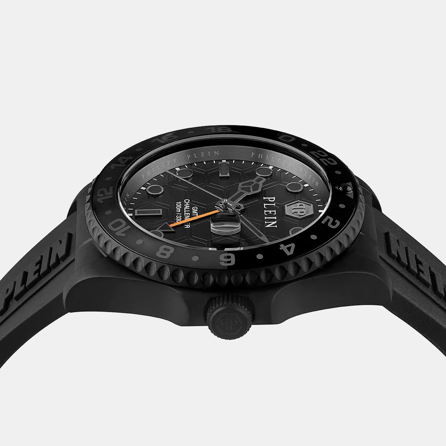 GMT-I Challenger Men Quartz Black Dial Analog Silicone Watch PWYBA1023