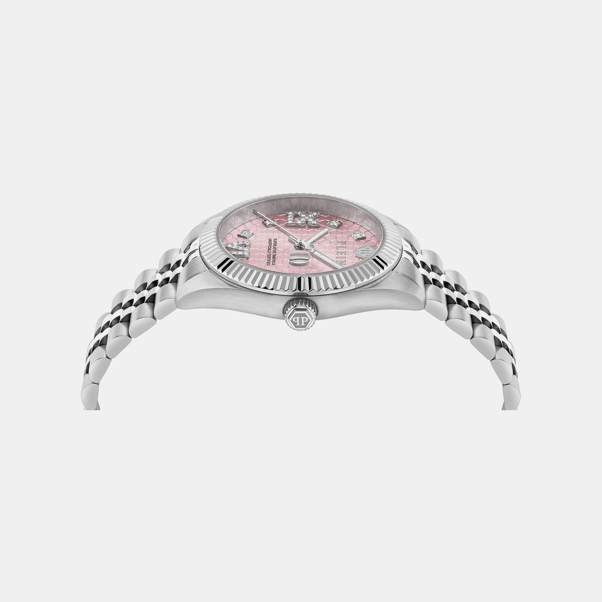 Superlative Women Quartz Pink Dial Analog Stainless Steel Watch PWYFA0125