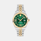 Superlative Women Quartz Green Dial Analog Metal Watch PWYFA0225