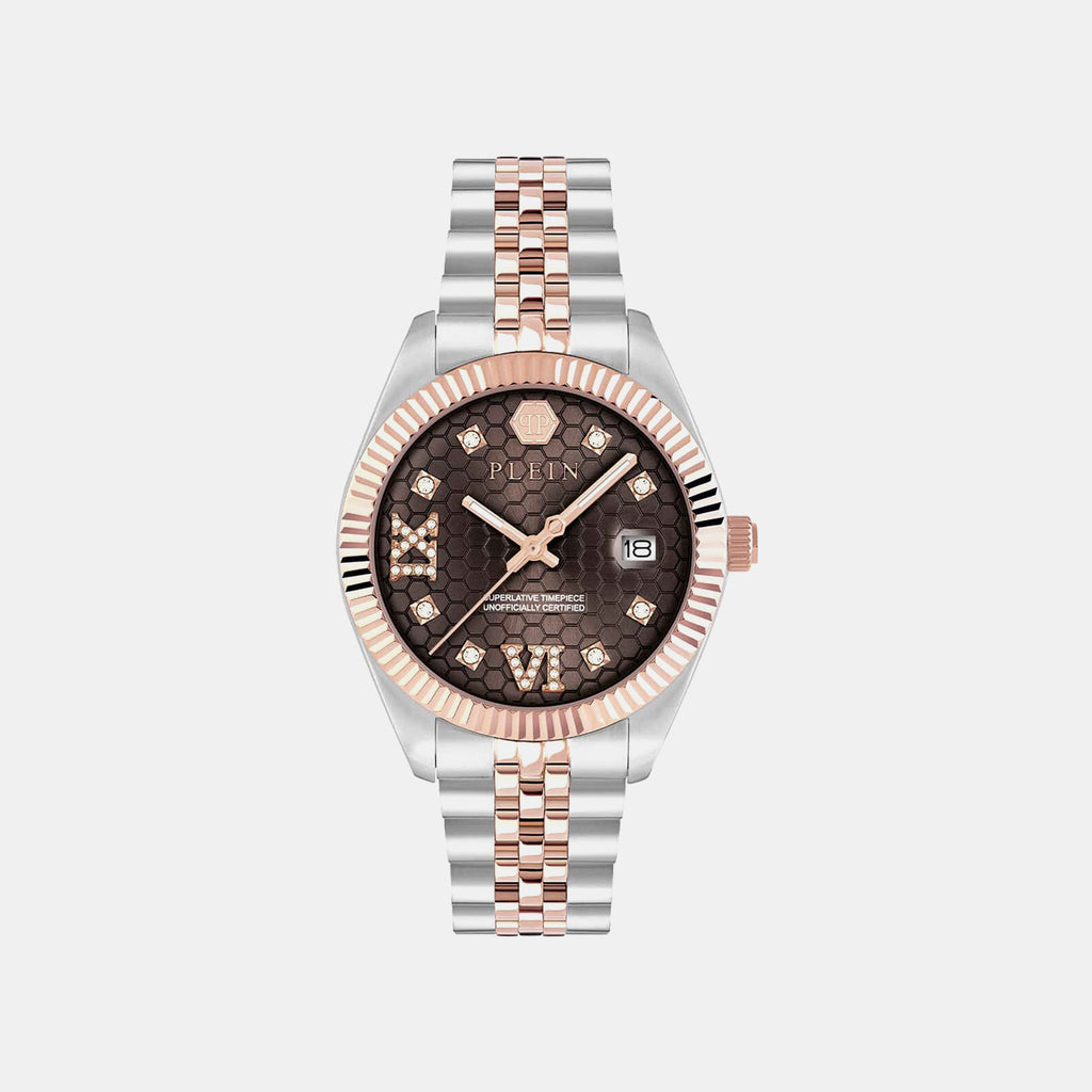 Women Quartz Brown Dial Analog Metal Watch PWYFA0325