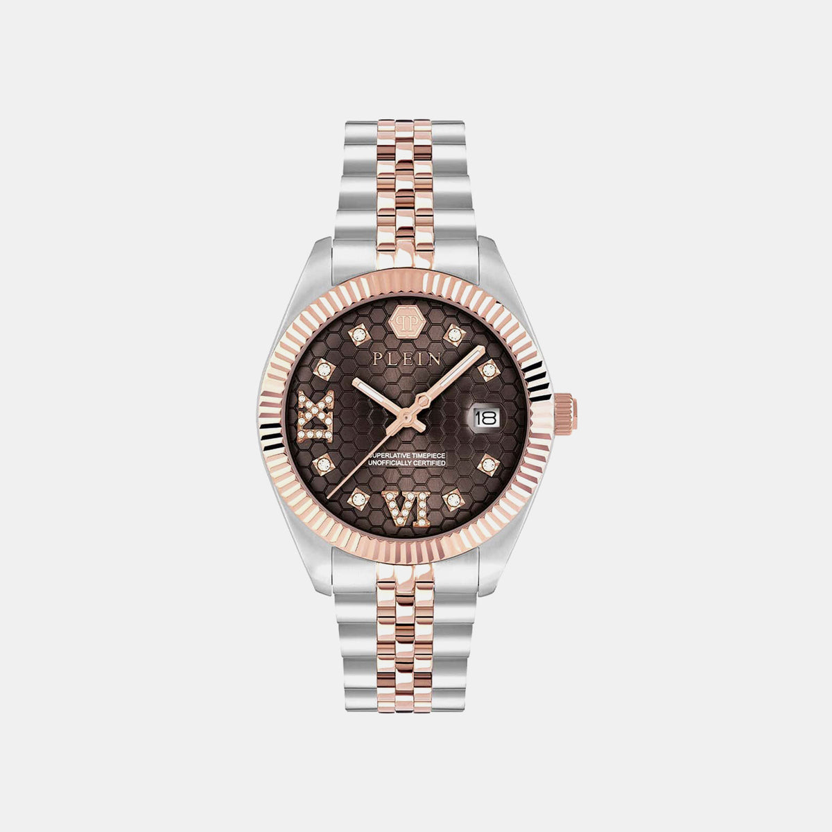 Superlative Women Quartz Brown Dial Analog Stainless Steel Watch PWYFA0325