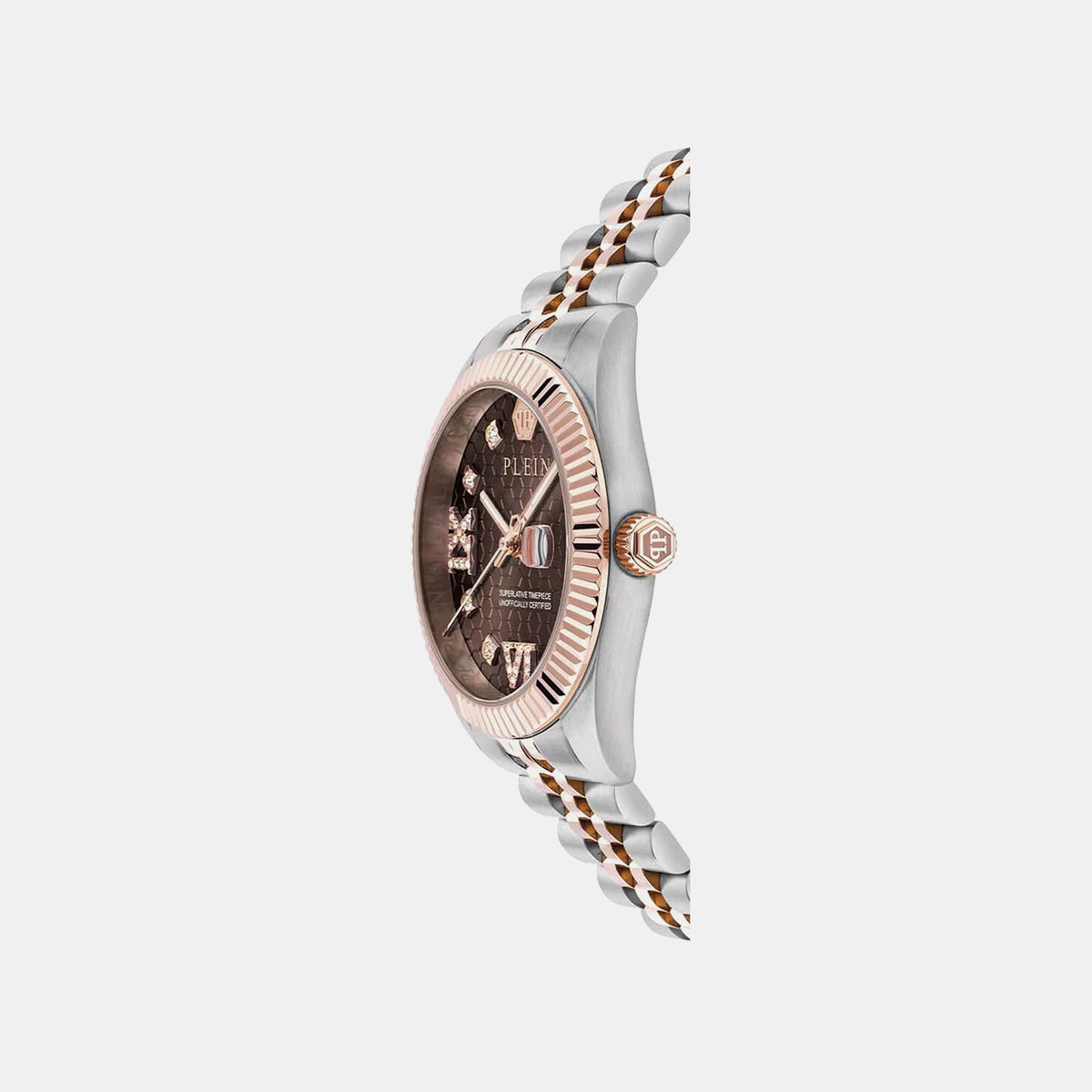 Superlative Women Quartz Brown Dial Analog Stainless Steel Watch PWYFA0325