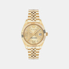 Superlative Women Quartz Champagne Dial Analog Metal Watch PWYFA0425