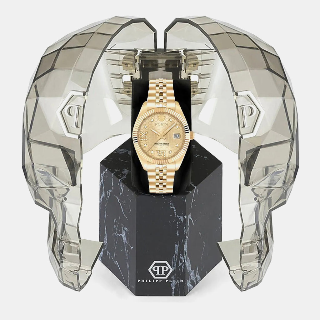 Superlative Women Quartz Champagne Dial Analog Metal Watch PWYFA0425